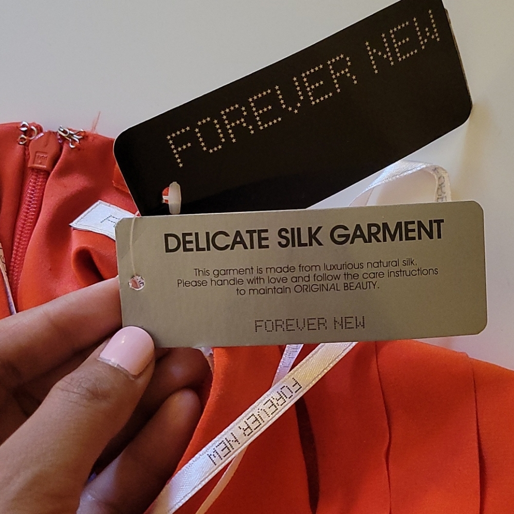 NWT Forever New Silk Dress 6 - Picture 5 of 8